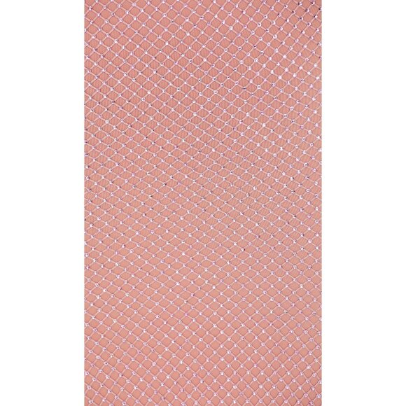 PatBO Rhinestone Netted Plunge Gown in Light Pink 4 New Womens Long Dress - Picture 4 of 11